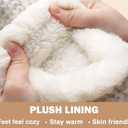 KuaiLu House Slippers for Women Comfortable Memory Foam Plaid Slipper Ladies Warm Fuzzy Plush Fur Lined Winter Home Shoes Orthotic Plantar Fasciitis Arch Support Indoor Outdoor (White)