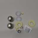 Aspen Creative 24032-12, Egg Shaped Finial for Lamp Shade, Steel in Brushed Nickel Finish, 1-7/8" Height (2 Pack)