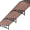 VIVOHOME Polycarbonate Window Door Awning Canopy Brown with Black Bracket 40 Inch x 120 Inch