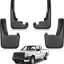 BDFHYK Mud Flaps Splash Guards PP and TPO Material Mudguards Mudflaps Compatible with f250 f350 1999-2010 with Easy to Clean Fender Flares, 4 PCS