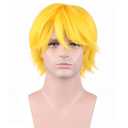 RightOn Yellow Wig Short Yellow Wig for Men and Women Cosplay Halloween Party Hairnet Include