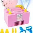 Borosino Balloon Pump Air Cooler 1000w 110v Powerful Electric Balloon Pump,Can Be Inflated for A Long Time Without Worrying About Heat,Suitable for Rapid Inflation of All Double-Layer Balloons (Pink)