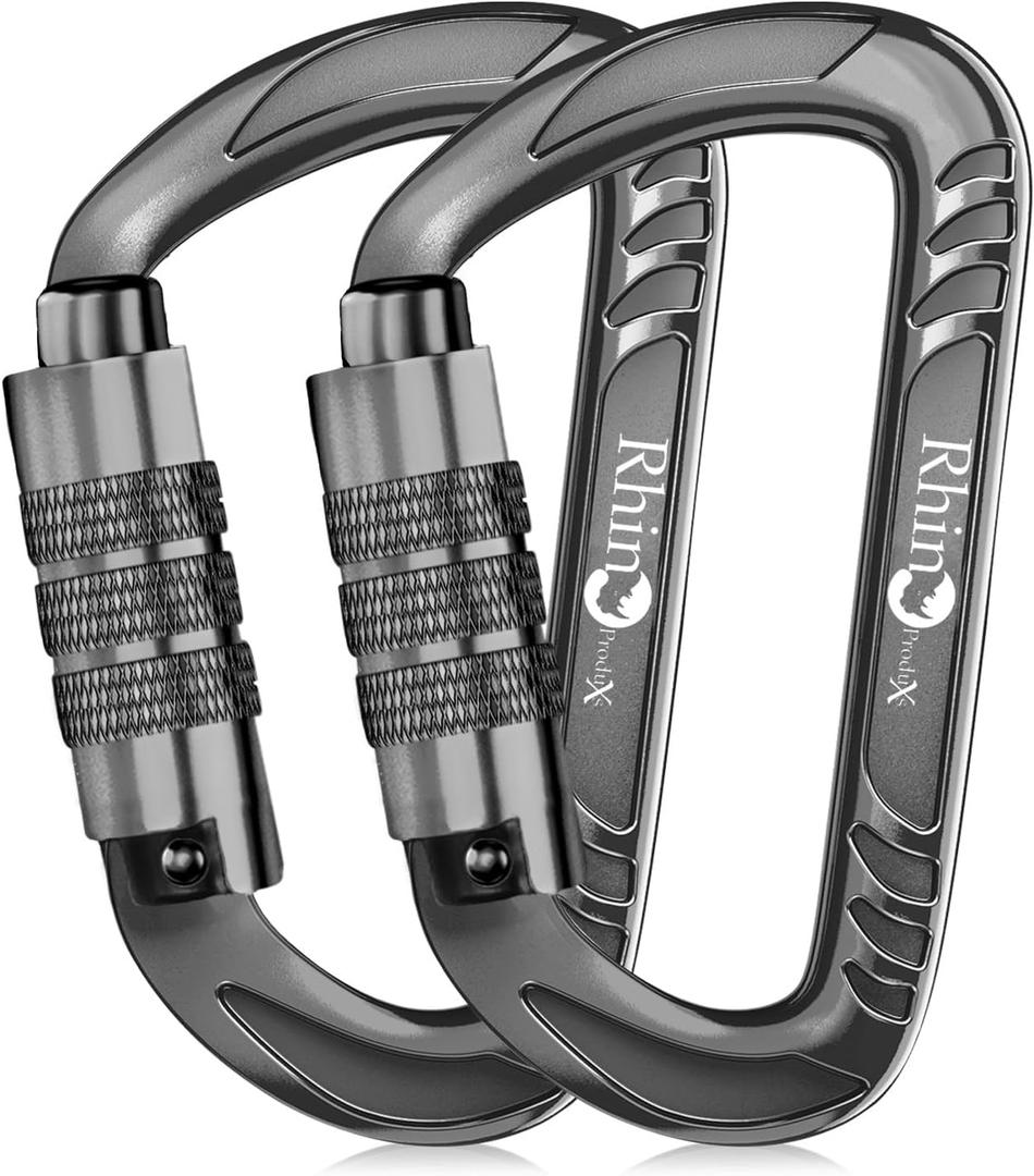 12kN (2697 lbs) Heavy Duty, Locking, Auto Locking, Wiregate Carabiner Clips, for Securing Pets, Outdoor, Camping, Hiking, Hammock, Dog Leash Harness, Keychains