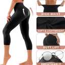 Hmuuo 3 Pack Leggings for Women High Waisted Tummy Control No See-Through Yoga Pants Workout Running Leggings