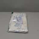 GLORY SEASON Rustic Tablecloth Classic French Village Printed Linen Fabric Table Cover Farmhouse Decoration 60 Inches Round Blue for Kitchen Dining