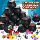 Halloween Party Favors Bulk for Kids, 60 Pack Prefilled Witch Cauldrons with Halloween Toys for Halloween Party Supplies, Halloween Goodie Bag Fillers, Miniatures Novelty Toys