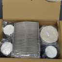 JOLLY CHEF 16 oz Coffee Cups with Lids 100 Pack, Disposable Hot Paper Coffee Cups with Lids, Sleeves and Stirrers for Christmas, Thanksgiving, Party