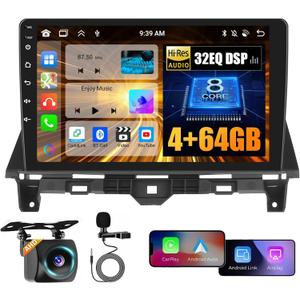 [8 Core 4+64G] Android Car Stereo for Honda Accord 2008 2009 2010 2011 2012 2013, Hikity 10.1 Inch IPS Touchscreen Radio Carplay Android Auto 59UI GPS Navigation WiFi 32EQ DSP Backup Camrea