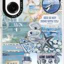 for Samsung Galaxy S24 Ultra Case, Coastal Inspiration Collage withMermaid, Military-Grade Drop Protection, Vintage Coastal Soft Slim TPU Protective & Camera Protection for Girls (EastCoast)