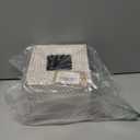 Rattan Tissue Box Cover Natural Woven Facial Napkin Holder Square (White, 5.5x5.5x5.9 Inch)