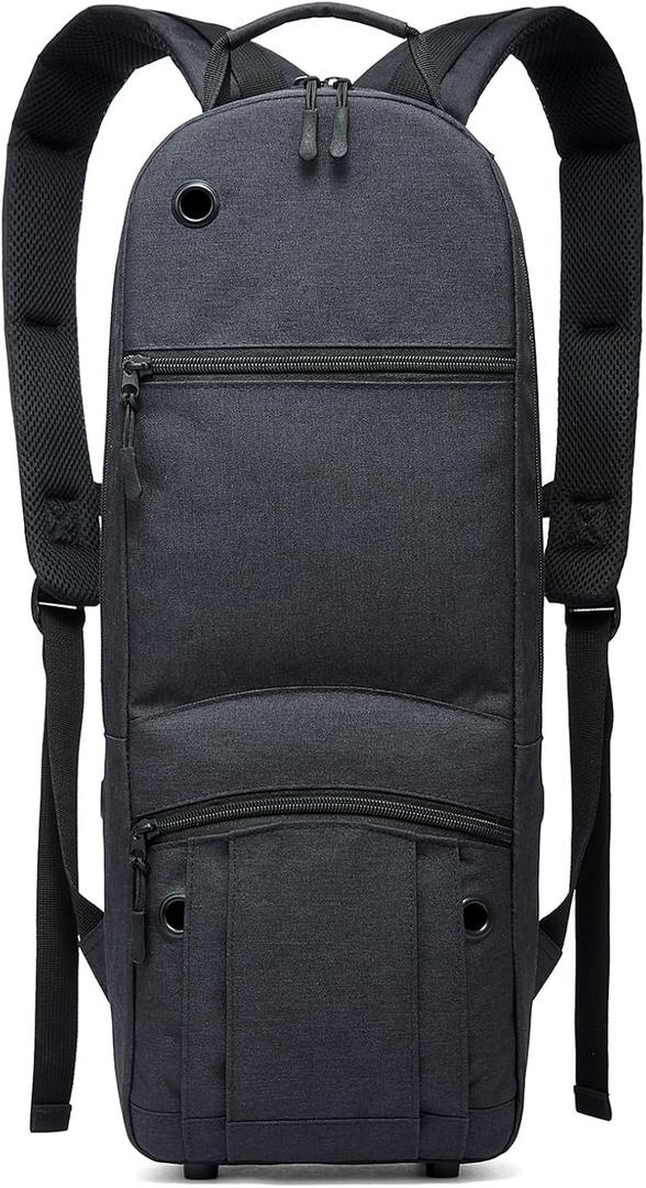iGuerburn Oxygen Tank Backpack Size D, Portable Oxygen Backpack for D/M15 JD/M22 Cylinder Bag O2 Tank Carrier Holder for Travel (Black)
