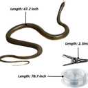 Snake Prank with String Clip,Golf Snake Prank,Clip On Snake Prank,Rubber Snake,Snake Prank with String,Prank Snake Toy,Realistic Rubber Snake P-Rank Toy,Snake Toy 1.2m