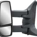 Driver Left Side Door Mirror Long Extension View Tow Mirror Power and Heated with BLIS (Blind Spot Sensor) and Signal Light for Ford Transit 150 250 350 from 2010 to 2024