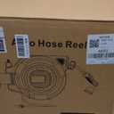 Retractable Garden Hose Reel, 1/2 in x 100 ft Automatic Slow Rewind System & Any Length Lock, Heavy Duty Wall-Mounted Hose Reel with 180° Swivel Bracket,10-Pattern Nozzle for outside Watering,Cleaning