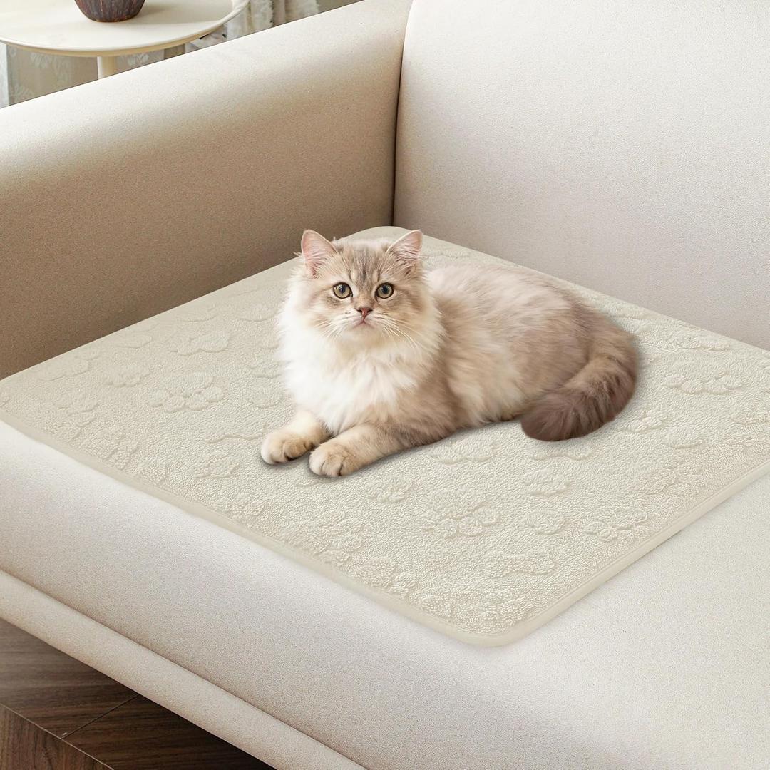 2 x Foxdecor Couch Covers for Dogs Washable, Non-Slip Fuzzy Pet Couch Covers for Sofa Pet Friendly, Dog Sofa Cover Protector. (Cream White, 28" x 28")