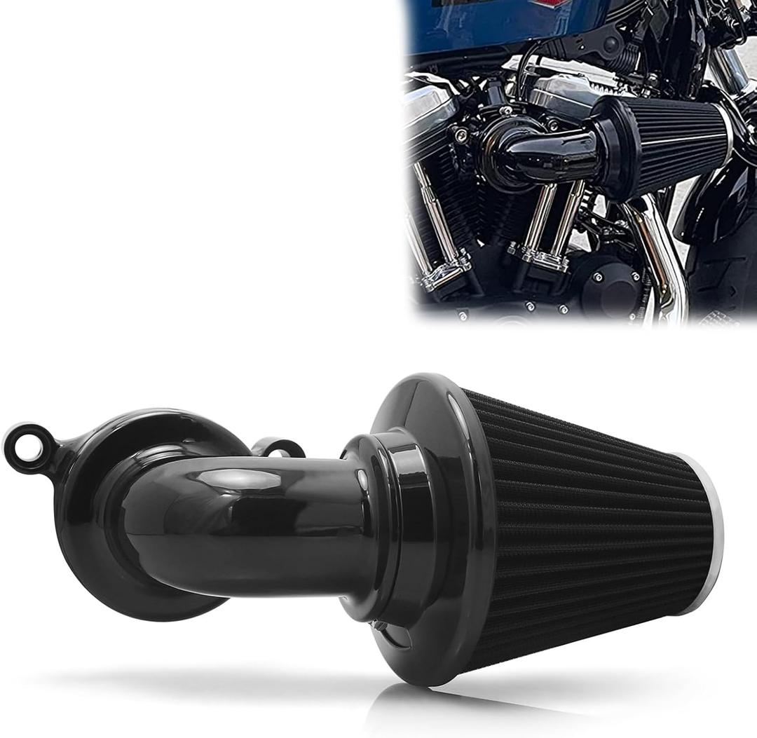 For harley air cleaner filter sportster street road glide king for harley davidson motorcycle air intake (Nake style -Black, A-For Sportster XL models)