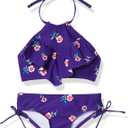 Kanu Surf Girls Morgan Ruffle Halter Bikini 2-Piece Swimsuit