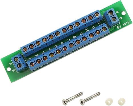 PCB007 1X 12 Position Power Distribution Board 2 Inputs 2 x 13 Outputs for DC AC Voltage New