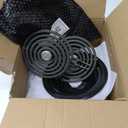 Electric Stove Burner Drip Pans WB31M19(8) WB31M20(6) Electric Stove Top Burner Replacement WB30M1(6") WB30M2(8") Compatible for G-E Hot-point Ken-more General Electric Stove Parts by MIFLUS (Black Drip Pans 1*8in 3*6in and Stove Burner 1*8in 3*6in)