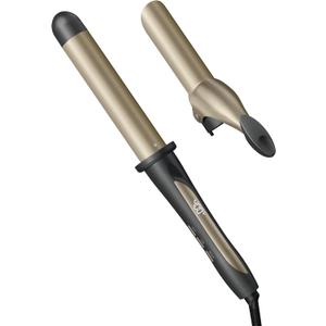 INFINITI PRO CONAIR Tourmaline Ceramic 1-Inch Curling Wand, Detachable Clip Turns Wand into Curling Iron, Produces Flawless Waves and Curls, For Use on Medium and Long Hair, Dark Grey