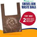 Arm & Hammer Dog Pooper Scooper Swivel Bin & Rake, Poop Scoop for Dogs, Black (2 Heavy Duty Scented Waste Bags Included) (One Size)