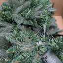 Christmas Planter Filler Tree Outdoor Prelit 2 Pack, 24" Urn Fillers for Porch Planters Pathway Battery Operated Light, Xmas Greenery Outside Decorations (Pine Blue)