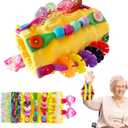 Sensory Aids for Alzheimer Patients for Therapy and Anxiety Relief Autistic Dementia Sensory Mat Fidget Wrist Cuff ASD ADHD OCD (Orange)