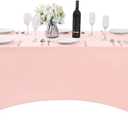 Spandex Table Cover for 6Ft or 4fT or 8ft Table Universal Fitted Stretch Tablecloth for Party, Banquet, Wedding and Events-Blush Pink