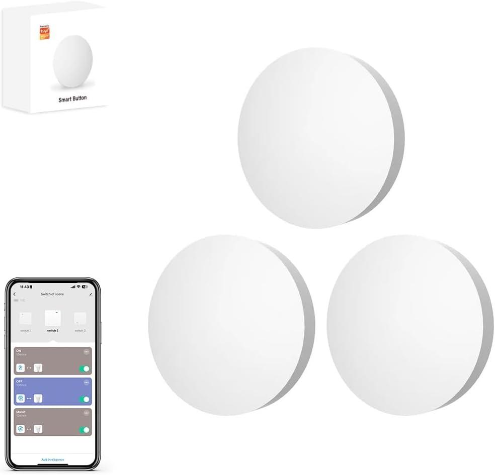 ZigBee3.0 Botn remoto inteligente Tuya Scene Remote, necesita Zigbee Hub, interruptor inteligente ZigBee Remote Trabajo con la aplicacin Tuya Smart Life (1)