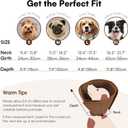 Queenmore Dog Cones for Large Dogs,Soft Dog Cone Stop Licking After Surgery, Adjustable Pet E-Collar Alternative for Wound Healing,Coffee,X-Large