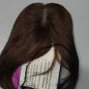 Hair Toppers for Women Real Human Hair 3603D Cover Human Toppers for Women Clip in Hair Extensions for Daily Wear (Brown, 10Inch)