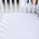 Biloban Crib Sheets Fitted, 2 Pack Crib Sheet Fits for Standard Crib Mattress, Neutral Toddler Bed Sheets for Baby Boys and Girl, White & White, 52”X 28”