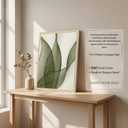 Framed Boho Wall Art,Sage Green Bathroom Decor,Botanical Leaf Canvas Prints, 20"L x 16"W