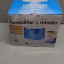 Crane Steam Inhaler & Warm Mist Humidifier, 0.5 Gallon, Humidifier FSA Eligible, Blue & White, Ideal Humidifiers for Bedroom, Sinus Inhaler, Vaporizer HSA, Vaporizer For Congestion