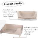 PINVNBY Large Rabbit Litter Box Bigger Pet Litter Pan Trainer with Drawer Corner Toilet Box for Adult Guinea Pigs Chinchilla Ferret Hedgehog Small Animals(Brown)