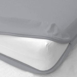 Shreem Linen Zipper Fitted Sheet -16 Inch Extra Deep Pocket, Soft Brushed Microfiber Bottom Sheet, Wrinkle, Shrink & Fade Resistant, Hotel Quality, Light Grey, Twin