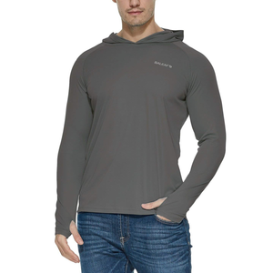 baleaf Men's Sun Protection Hoodie Shirt UPF 50+ Long Sleeve UV SPF T-Shirts Rash Guard Fishing Swimming Lightweight, Medium