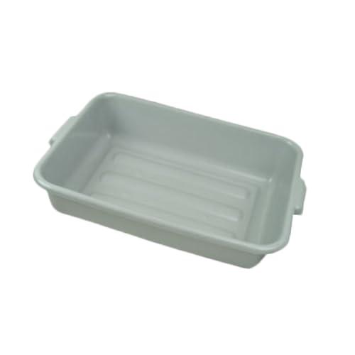 FSE PLBT005G Bus Box, 1-Compartment, 20-1/2" x 15-1/2" x 5" deep, Integrated Handles, Stackable, high-Density polyethylene, Gray, NSF