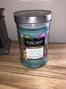 Tuscany Candle, Limited Edition Seaside orchid, With Essential Oils, Sea Breeze and Coastal Blooms 18OZ