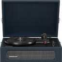 Crosley CR8017B-NY Voyager Vintage Portable Vinyl Record Player Turntable with Bluetooth in/Out and Built-in Speakers, Navy