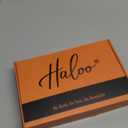 Haloo Auburn Short Bob Wigs with Bangs Shoulder Length Wavy Layered Flipped Ends Natural Looking Medium Synthetic Hair Wig for Women Daily Party, 14 Inch