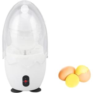 Electric Egg Scrambler in Shell, Golden Egg Spinner Hard Boiled Egg Mixer for Babies, Soft Silicone Pad, Two Way Rotation, Save Time and Effort (US Plug)