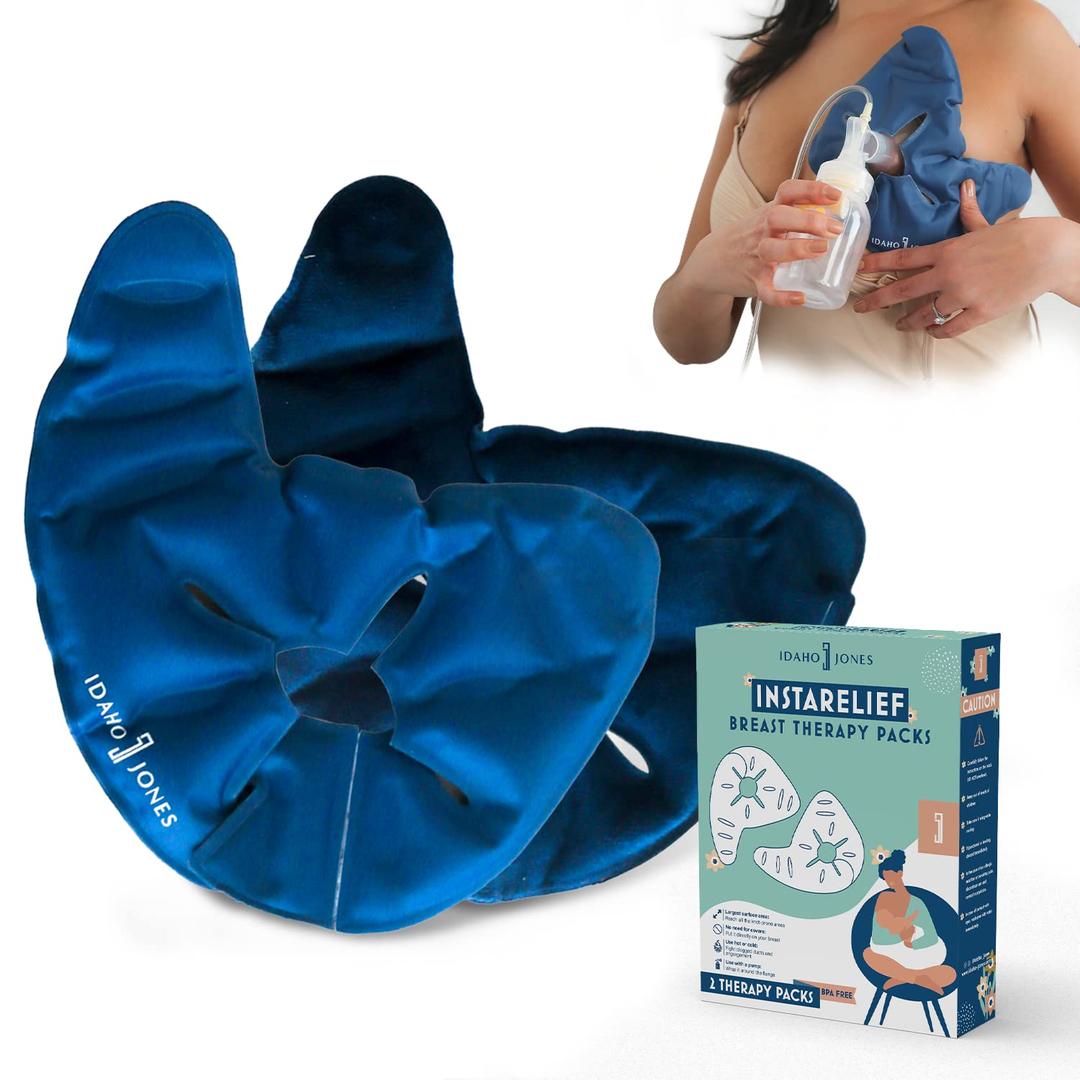 Breast Heating Pad & Cooling Gel Packs (x2) | Ice & Heat Therapy for Breastfeeding, Post Surgery Recovery, Mastectomy, Augmentation, Reduction | Hot & Cold Breast Heating Pad & Cooling Gel Packs (x2) | Ice & Heat Therapy for Breastfeeding, Post Surgery Recovery, Mastectomy, Augmentation, Reduction | Hot & Cold