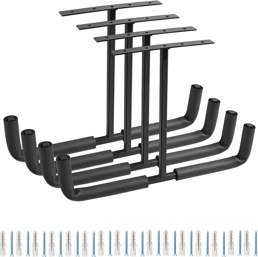 Overhead Garage Storage Rack, Wall Mounted Utility Hanger for Wood, Tools, Bicycle, Fishing Rod, ladder