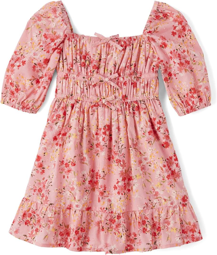Gymboree Baby Girls' and Toddler Short Sleeve Tiered Dresses (18-24 Months, Sachet Pink)