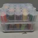 New brothread 40 Colors Compatible with Brother 500m Each Embroidery Machine Thread with Clear Plastic Storage Box for Embroidery Sewing Machine