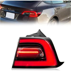 3Pin Right LED Tail Light Assembly For 2017-2023 Tesla Model 3 | For 1077398-00-F,Rear Brake Lamp,Red Signal