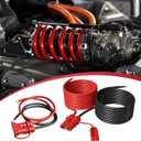 HUATOL 14 FT 2AWG Quick Disconnect Winch Power Cable, 2 Gauge 2 AWG Copper Wiring, Quick Connect and Disconnect Cables Heavy Duty Battery Wiring Kit.