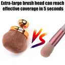2 x Large Self Tanning Brush, Oval Body Makeup Brush with Wide Brush Head Self Tanner Brush Applicator Sunscreen Brush for Makeup Legs Arms Face Body (Rose Gold)