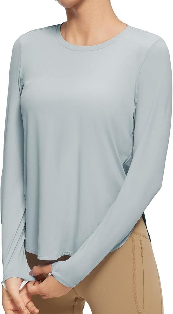baleaf Sun-Dur Women's UPF 50+ Shirts Long Sleeve Workout Lightweight Shirt Quick Dry Clothing Running Shirts Athletic Tops (S)